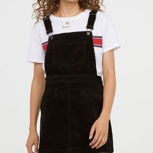 h&m dungaree dress black